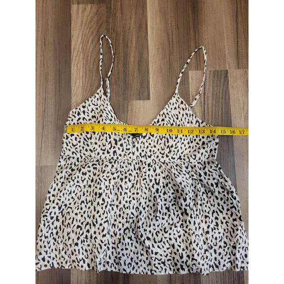 Volcom Juniors Sorry Babe Cheetah/Leopard Print Camisole Tank Blouse Size XS - Picture 4 of 7